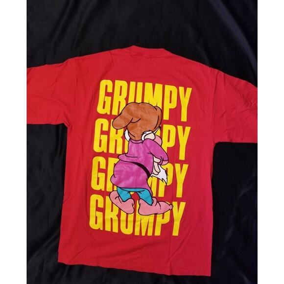 VTG Disney Oversized One Size Fits All Grumpy T-Shirt Double Sided OSFA Vintage - Picture 2 of 8